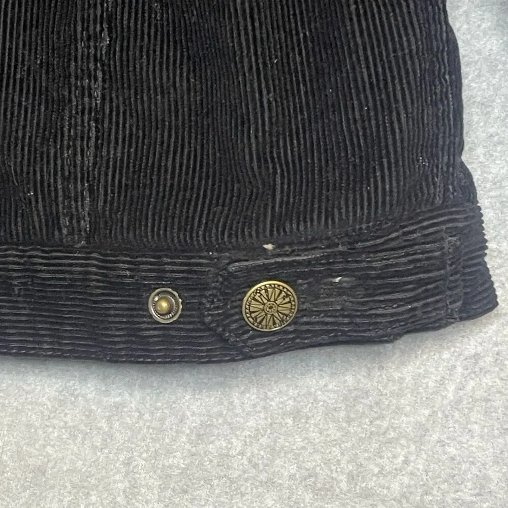 Marvin Richards Black Sherpa Lined Button Trucker Jacket Men M Outdoor Winter